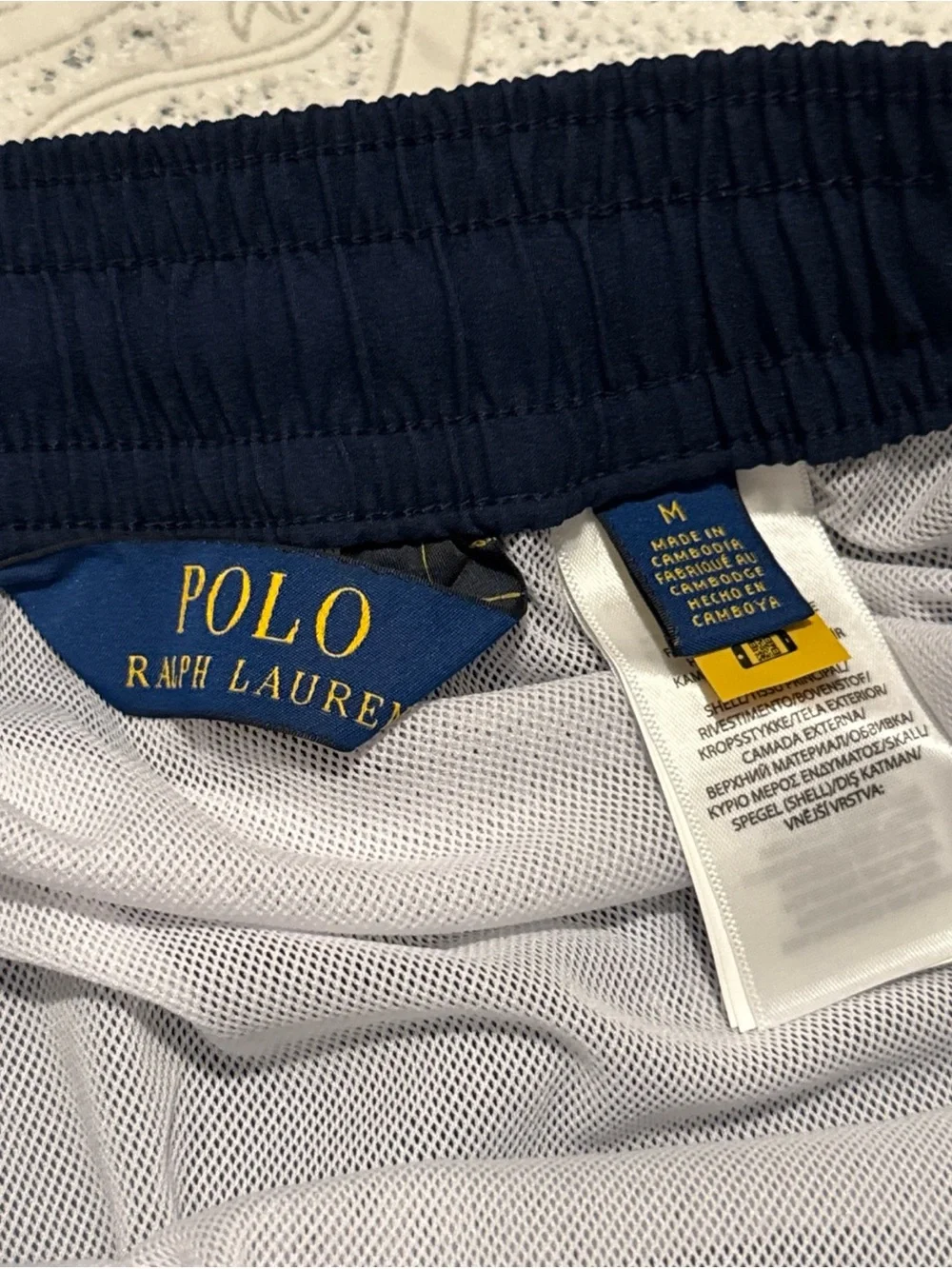 New Polo Ralph Lauren 5.75” Traveler Classic Swim Trunks Navy Men’s Size Medium